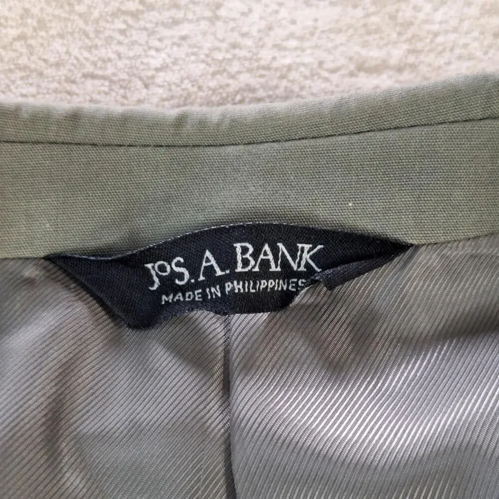 Jos A Bank Sport Coat Mens 46 Long Green Solid Single Vent 2 Button Jacket